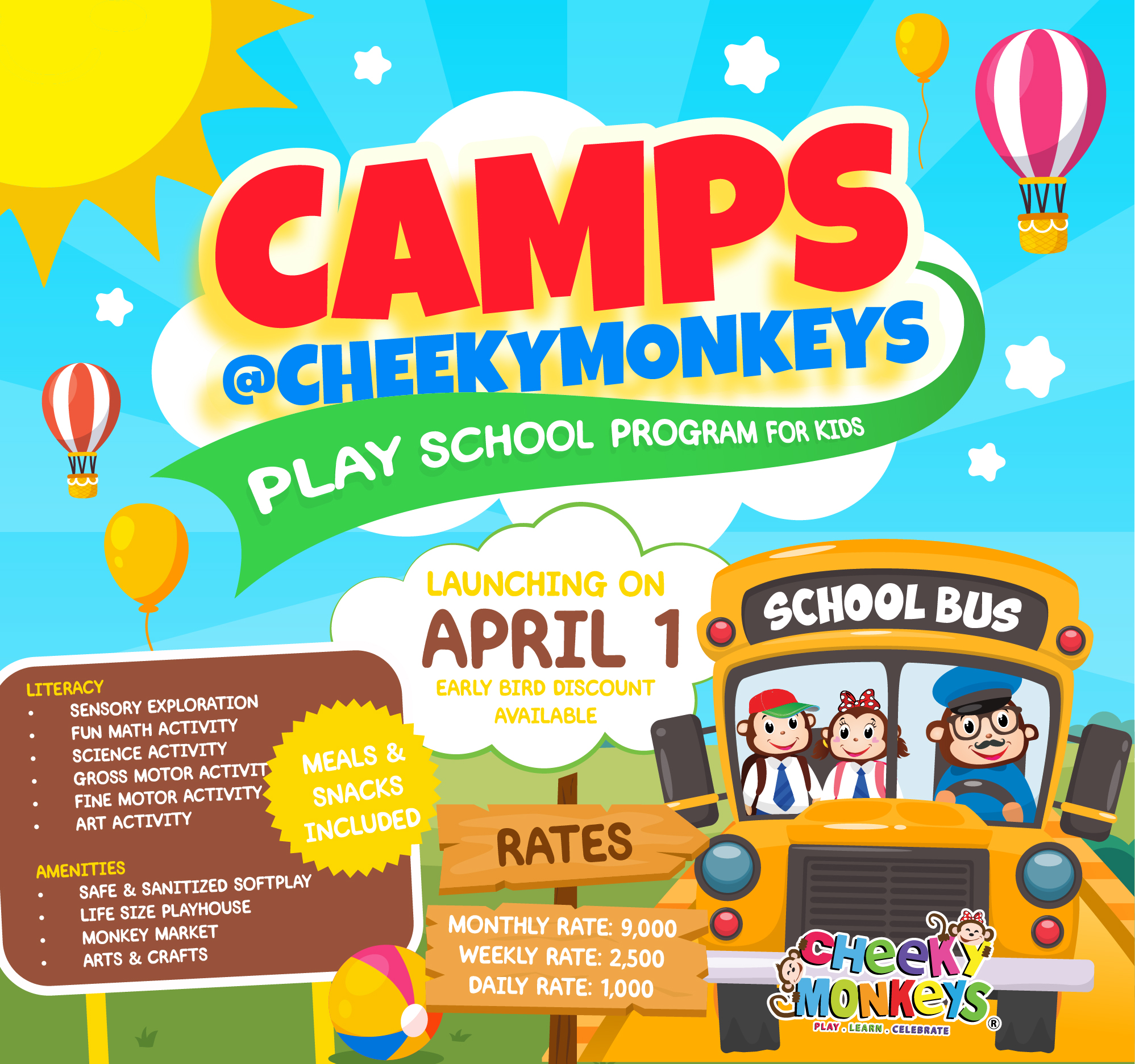 Camps at Cheeky Monkeys - Play School Program For Kids!